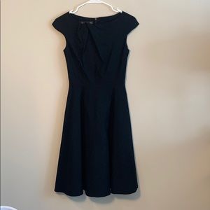 Scoop neck flare dress - Black - Small - Veljie